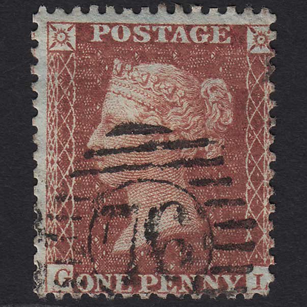 GB QV 1856 1d Red-brown SG29-C8(1) GL FU London D&S 76