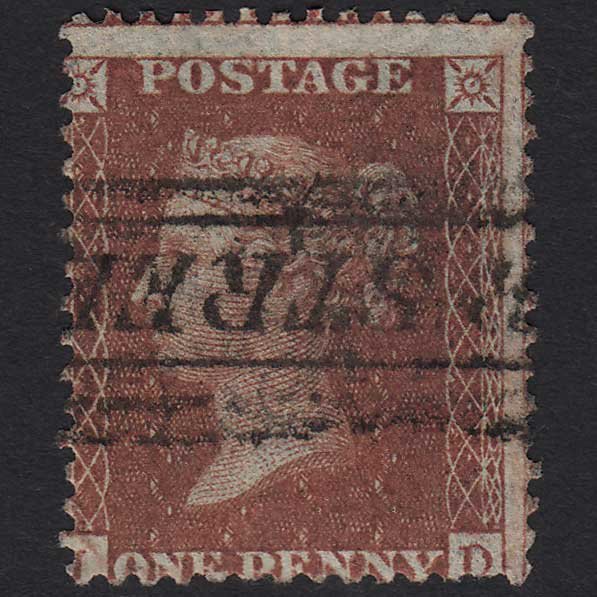 GB QV 1856 1d Red-brown SG29-C8(1) GU Hanover Street Scots Local