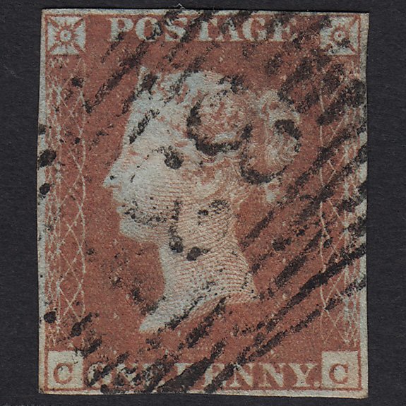 GB QV 1841 1d Red-brown (Plate 98) SG8-B1(1) CC GU Turriff 331 4M Imperf