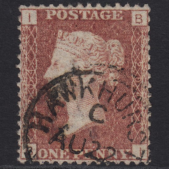 GB QV 1864 1d Lake-red (Plate 204) SG44-G1(2) BI VFU Hawkhurst CDS Well Centred
