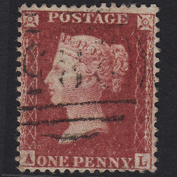 GB QV 1857 1d (Plate 60) SG40-C10(1) AL VFU Exeter 285 Missing Imprimatur