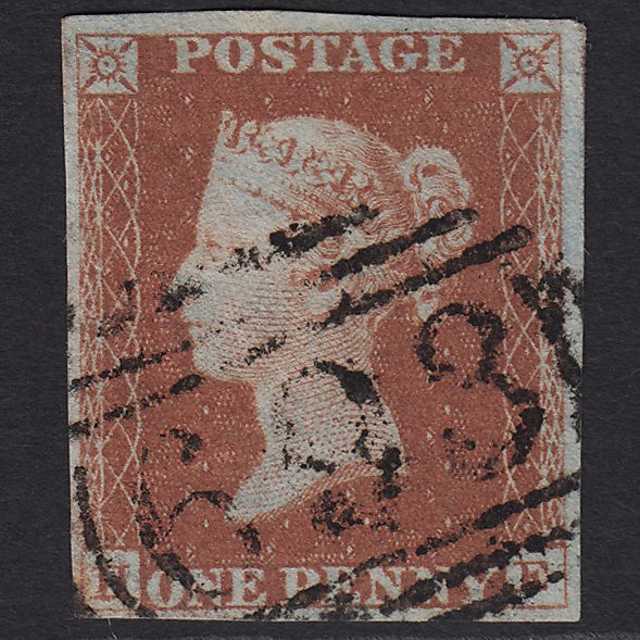 GB QV 1841 1d Red-brown (Plate 42) SG8-B1(1) HE FU 4M Scarborough 693