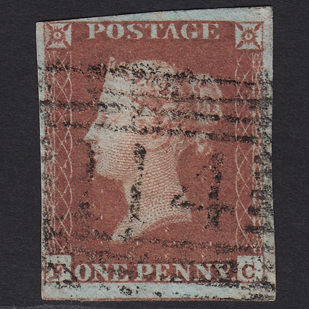 GB QV 1841 1d Red-brown (Plate 71) SG8-B1(1) FC FU nr 4M Imperf Dundee 114