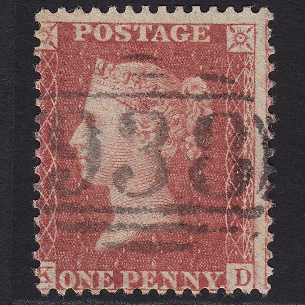 GB QV 1857 1d Rose-red (Plate 59) SG40-C10(1) KD FU Croydon 938