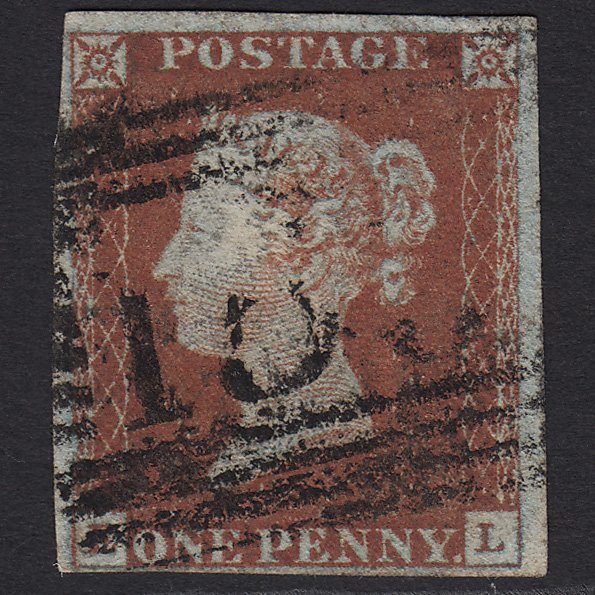 GB QV 1841 1d Red-brown (Plate 48) SG8-B1(1) EL FU 4M Imperf Scotland