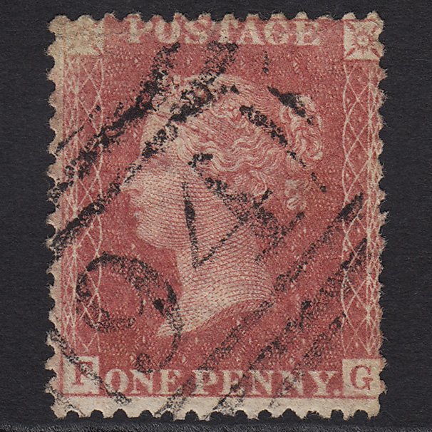 GB QV 1857 1d Rose-red (Plate 57) SG40-C10(1) FG GU Boston 94