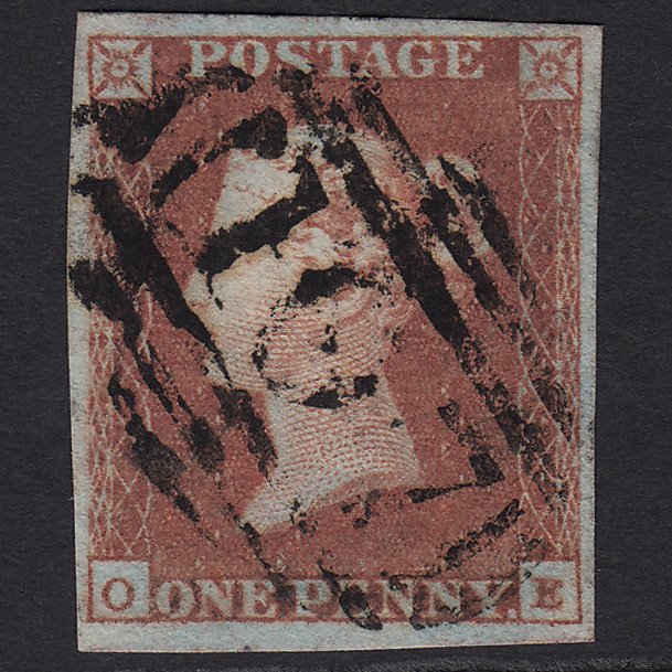 GB QV 1841 1d Red-brown Pl 101 SG8-B1(1) OE FU 4M Imperf Bradford 107