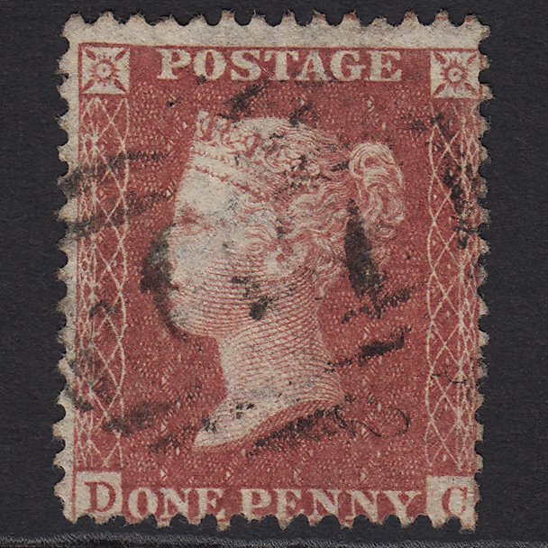GB QV 1857 1d Rose-red (Plate 37) SG40-C10(1) DC GU Misperf
