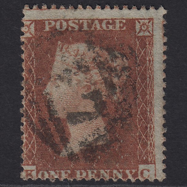 GB QV 1854 1d Red-brown (Plate 196) SG17-C1(1) KC FU