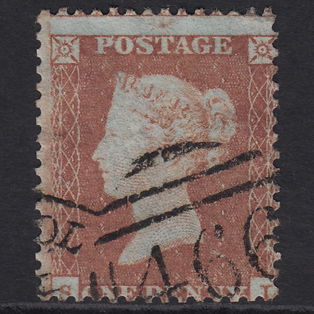 GB QV 1855 1d (Plate 200) SG22-C2(1) SL FU Liverpool 466 Spoon Misperf