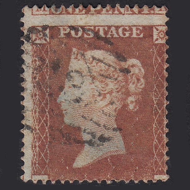 GB QV 1854 1d Red-brown (Plate 204) SG17-C1(1) NK FU Large Misperf