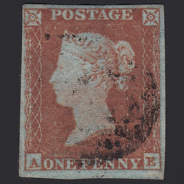GB QV 1841 1d (Plate 120) SG8-B1(1) AE FU Missing Imprimatur 4M Light Cancel