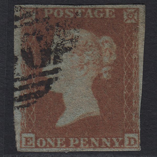GB QV 1841 1d Red-brown (Plate 144) SG8-B2(1) ED GU 4 Margins