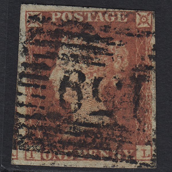 GB QV 1841 1d (Plate 104) SG8-B1(1) TL GU Missing Imprimatur 4M Glasgow 159