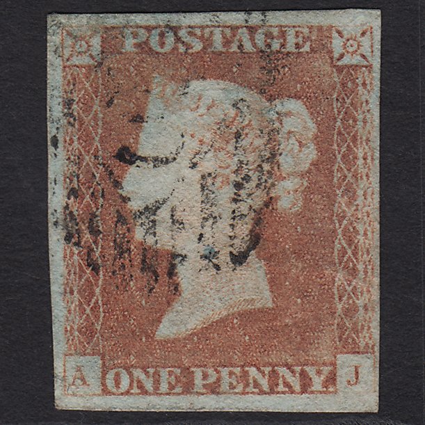 GB QV 1841 1d (Plate 83) SG9-B1(3) AJ GU Missing Imprimatur 4M Light Cancel
