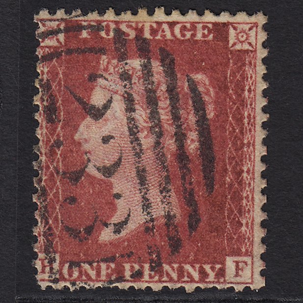 GB QV 1857 1d Deep Rose-red (Plate 67) SG41-C10(4) HF GU Darlington 233