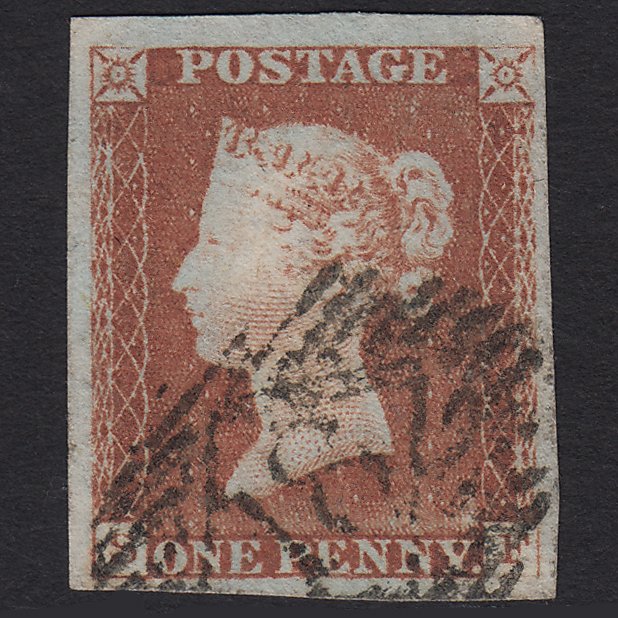 GB QV 1841 1d Red-brown (Plate 58) SG8-B1(1) SF FU 4M Imperf London IS 18