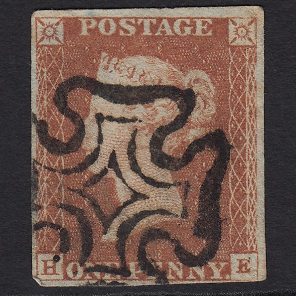 GB QV 1841 1d Red-brown (Plate 19) SG8-B1(1) HE GU nr 4M Maltese Cross