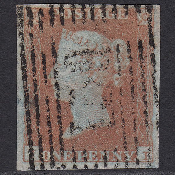GB QV 1841 1d Very Blued (Plate 118) SG8a-B1(2) JA FU 4 Margins Glasgow 159