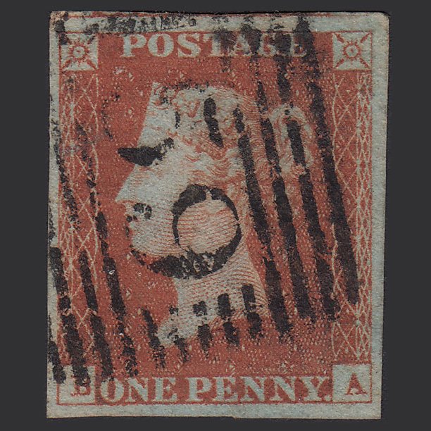 GB QV 1841 1d (Plate 44) SG8-B1(1) BA FU Missing Imprimatur 4M Glasgow 159