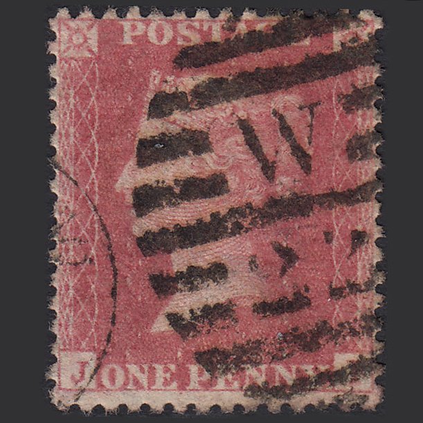 GB QV 1857 1d Rose-red (Plate 39) SG40-C10(1) JF GU London D&S W22