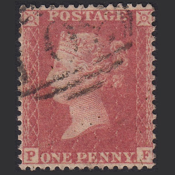 GB QV 1857 1d Pale Rose (Plate 39) SG39-C10(3) PF FU Well Centred
