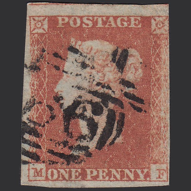 GB QV 1841 1d Red-brown (Plate 111) SG8-B1(1) MF GU 4 Margins