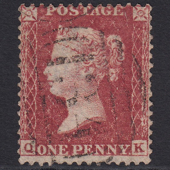 GB QV 1857 1d Rose-red (Plate 45) SG40-C10(1) QK FU Bristol 134