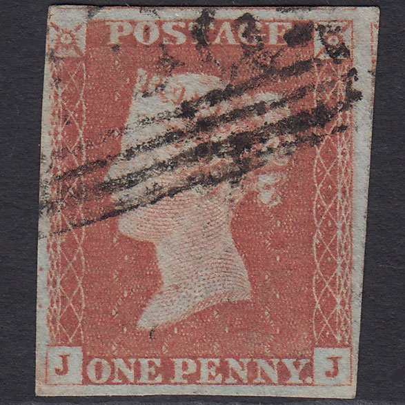 GB QV 1841 1d Red-brown (Plate 81) SG8-B1(1) JJ FU 4 Margins Scotland