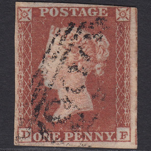 GB QV 1841 1d (Plate 125) SG8-B2(1) Ivory Head DF FU 4M Lavender Paper Bs91e