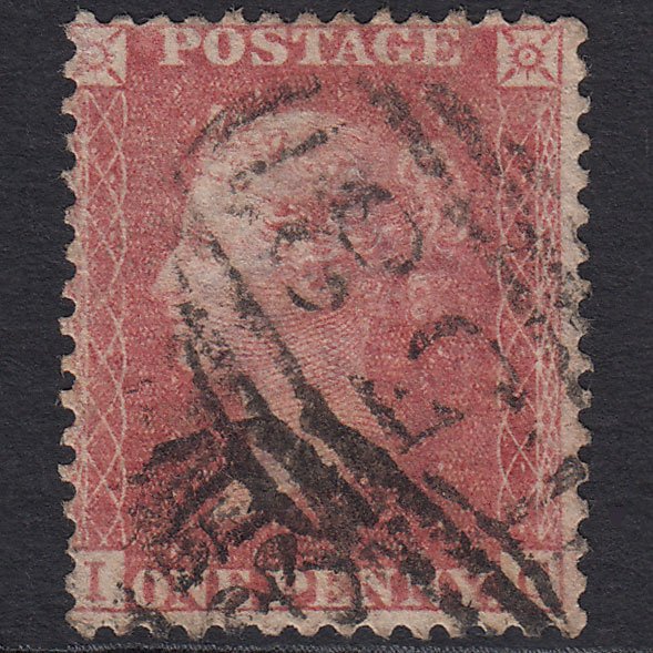 GB QV 1857 1d Pale Rose (Plate 48) SG39-C10(3) IC GU Bath 53