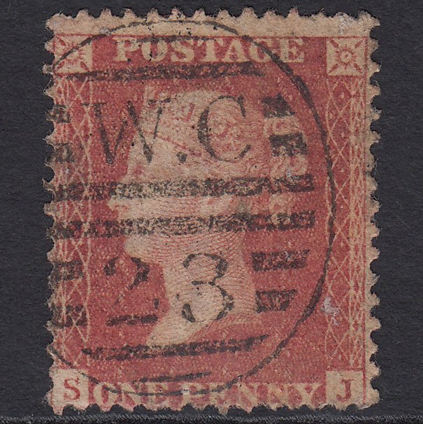 GB QV 1857 1d Rose-red (Plate 43) SG40-C10(1) SJ GU London D&S WC23