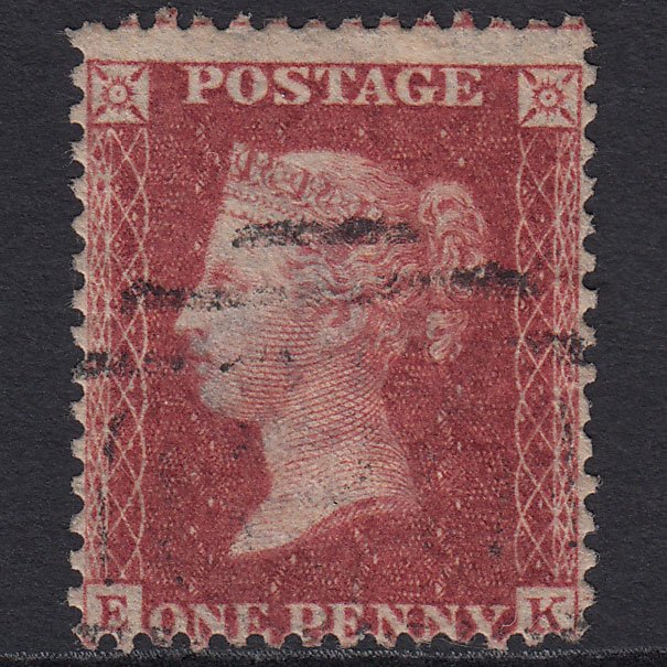 GB QV 1857 1d Rose-red (Plate 47) SG40-C10(1) EK FU Light Cancel Misperf