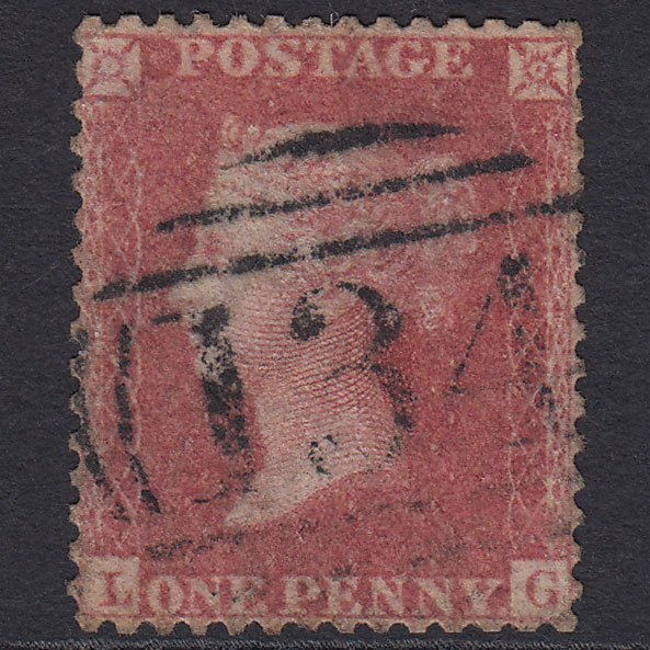 GB QV 1857 1d Rose-red (Plate 48) SG40-C10(1) LG GU Bristol 134