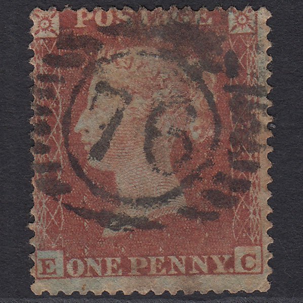 GB QV 1854 1d Red-brown (Plate 194) SG17-C1(1) EC PU London D&S 76