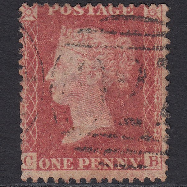 GB QV 1857 1d Rose-red (Plate 34) SG40-C10(1) CB GU Yarmouth 927