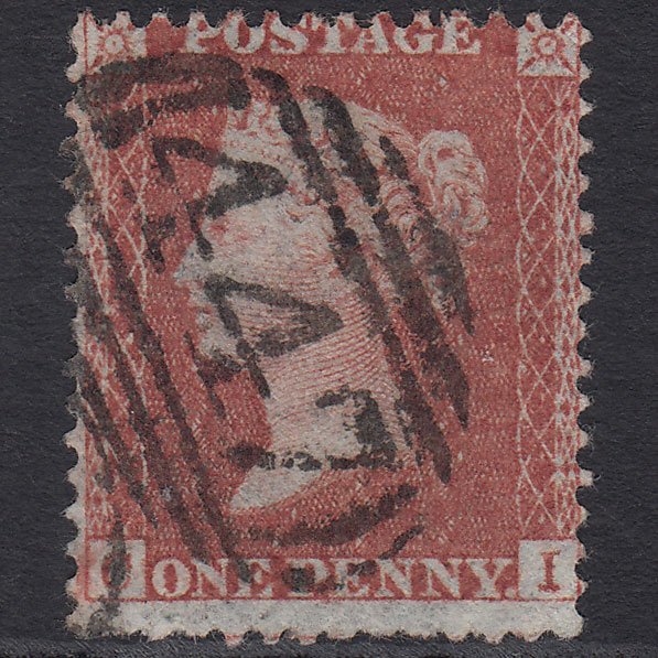 GB QV 1856 1d Red-brown (Plate 32) SG29-C8(1) CI FU Leeds 447