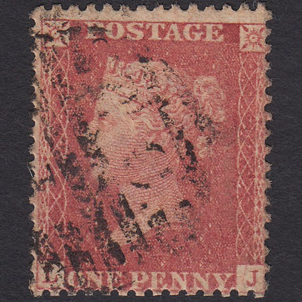 GB QV 1857 1d Rose-red (Plate 55) SG40-C10(1) LJ GU London D&S Cancel