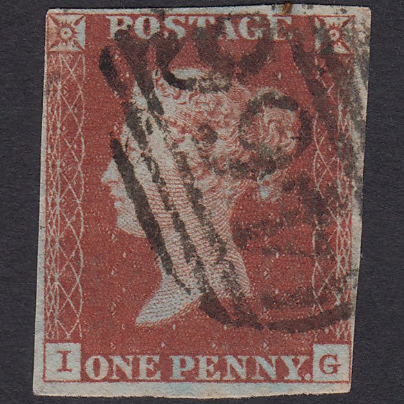 GB QV 1841 1d Red-brown (Plate 56) SG8-B1(1) IG GU 4 Margins Liverpool 466
