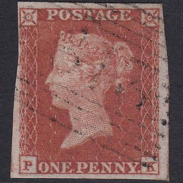 GB QV 1841 1d Red-brown (Plate 130) SG8-B2(1) PK VFU 4M Laurencekirk 219
