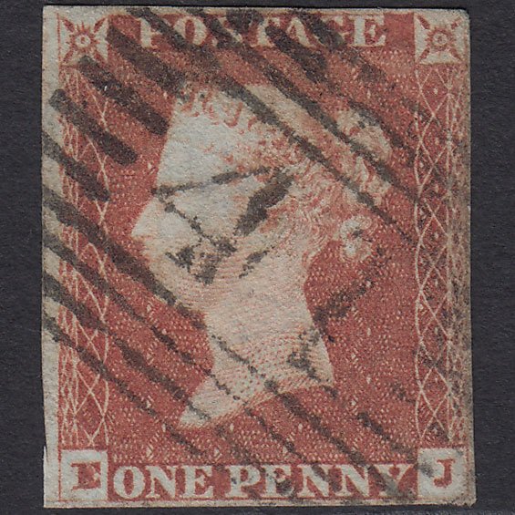 GB QV 1841 1d Red-brown (Plate 79) SG8-B1(1) EJ FU nr 4 Margins Biggar 41