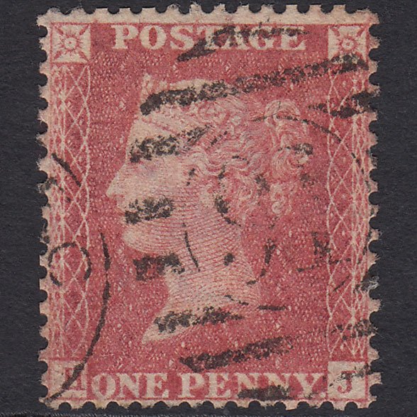 GB QV 1857 1d Rose-red (Plate 47) SG40-C10(1) HJ GU London D&S Cancel