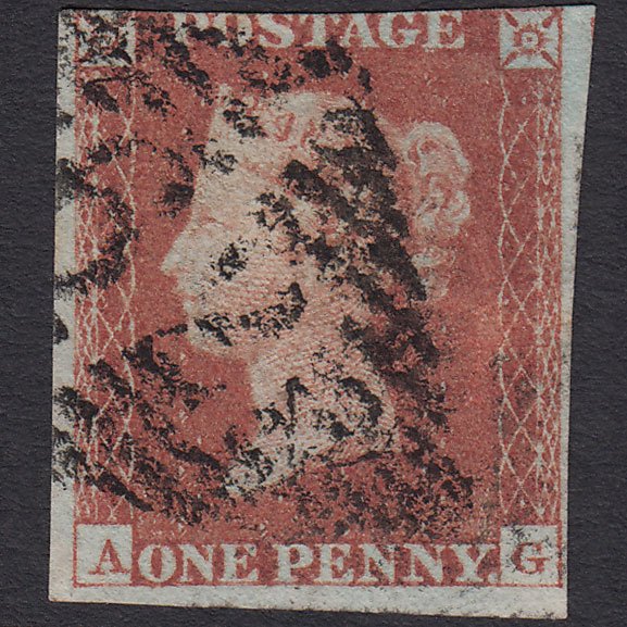 GB QV 1841 1d (Plate 168) SG8-B2(1) AG FU Miss Imprimatur 3m Belfast-split 62