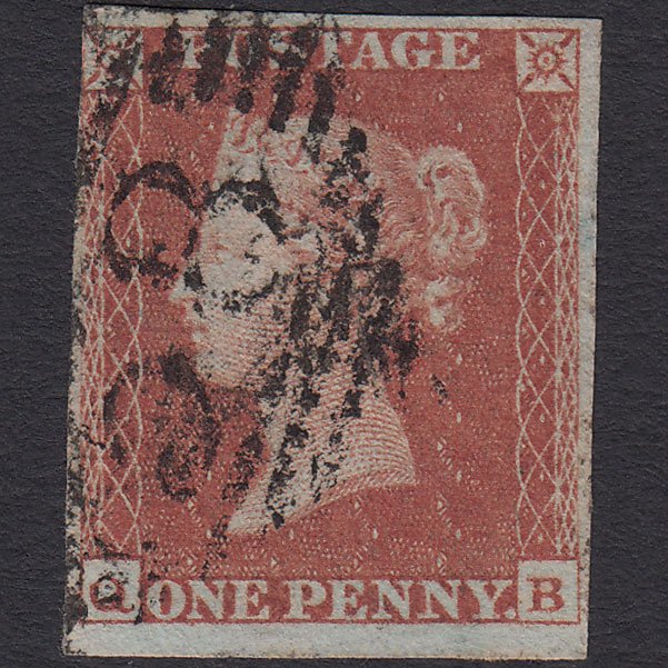 GB QV 1841 1d Red-brown (Plate 171) SG8-B2(1) QB FU 4 Margins Banbridge 58