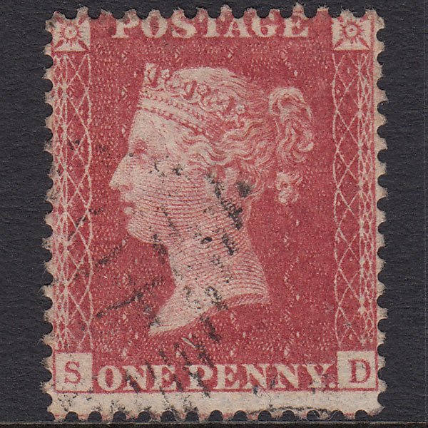 GB QV 1857 1d Rose-red (Plate 62) SG40-C10(1) SD FU Ireland