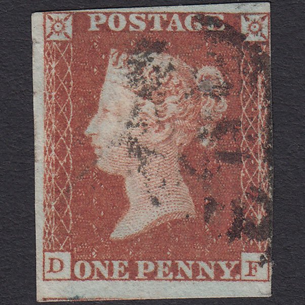 GB QV 1841 1d Red-brown (Plate 96) SG8-B1(1) DF FU 4 Margins