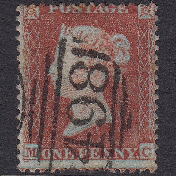 GB QV 1855 1d Plate R6 SG22-C2(1) Constant Variety MC GU Manchester 498