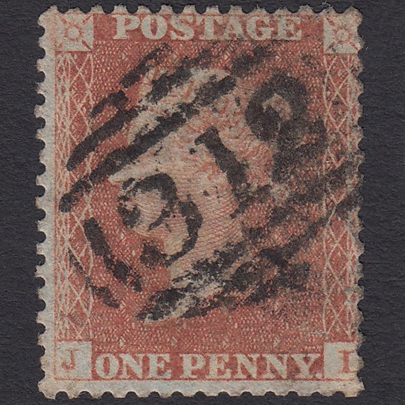 GB QV 1855 1d Red-brown (Plate 6) SGC6(1) JI GU Gloucester 312