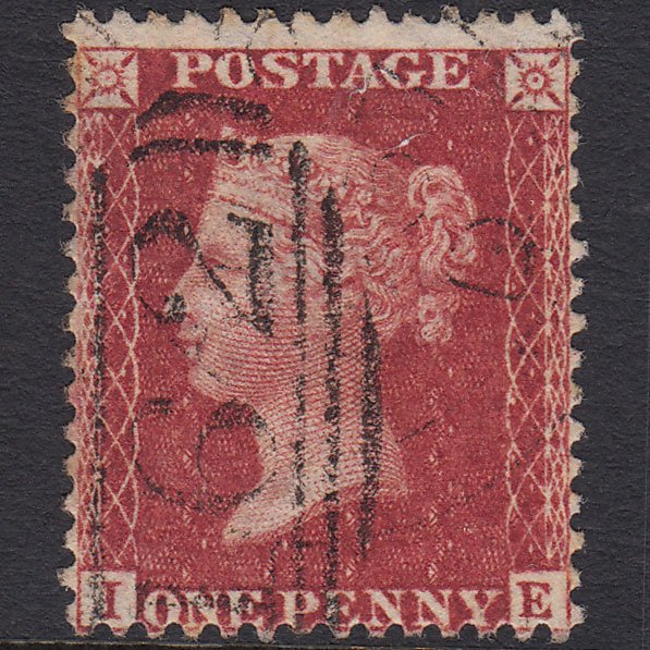 GB QV 1857 1d Deep Rose-red (Plate 34) SG41-C10(4) IE GU Cardiff 162