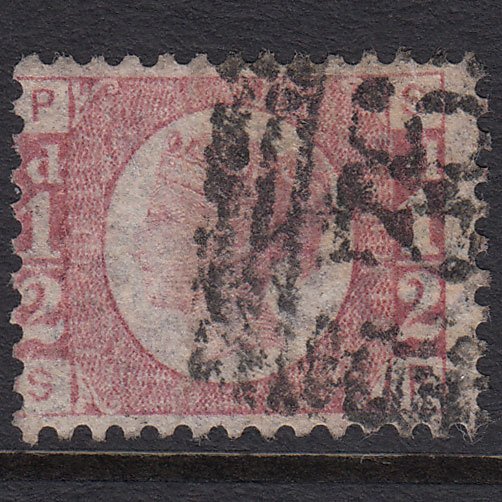 GB QV 1870 1/2d Rose-red (Plate 11) SG48-G4 SP GU Cupar Fife 92